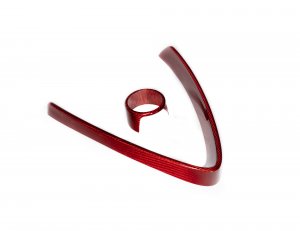 Alfa Romeo Stelvio Front V Shield Grill Frame + Emblem Frame Kit - Carbon Fiber - Red Candy